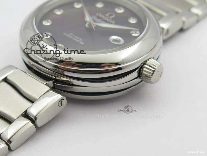 0106 De Ville Lady 34mm SS V6F 1:1 Best Edition Black MOP Dial On SS Bracelet SEIKO NH05A UrbanStyle 8152